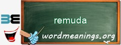 WordMeaning blackboard for remuda